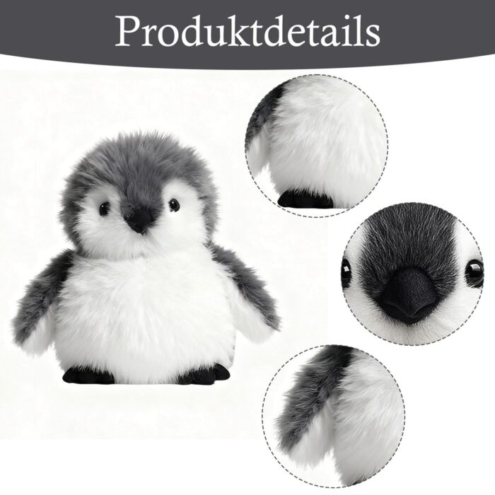 JcvPot Pinguin Kuscheltier, Weiches Stofftier Für Kinder Und Babys, Kuscheltier Pinguin Plüschtier Plüschtier – Bild 6