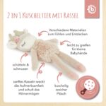 Bieco Kuscheltier Reh Ella mit Rassel | Baby Kuscheltier ab 0 Monate Stofftier Baby Plüschtier Reh – Bild 6