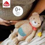 Fehn Kuscheltier Bär Bruno – Weicher Teddybär für Neugeborene als Einschlafhilfe - Stofftier zum Greifen, – Bild 5